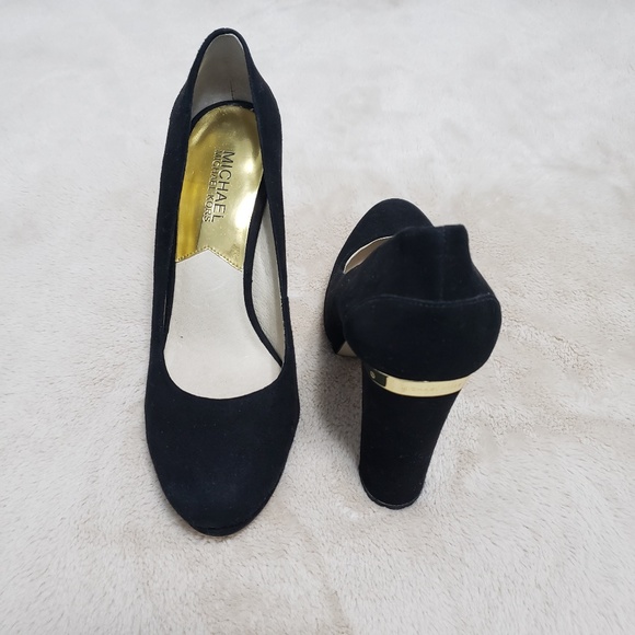 Micheal Kors Valerie Suede Block Heel Pumps - Picture 3 of 7